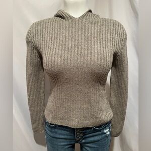 Banana Republic Woman’s hooded Sweater, Medium, tan